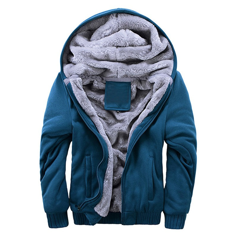 Men’s Ultra-Warm Fleece-Lined Hooded Jacket