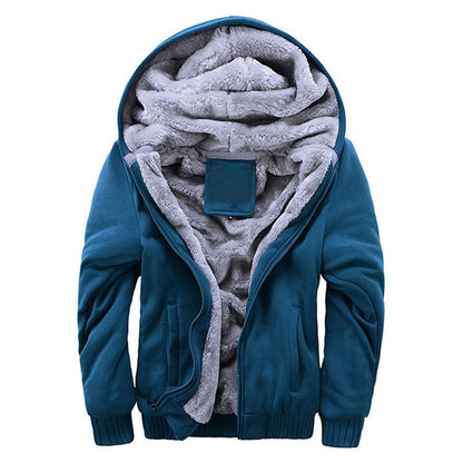 Men’s Ultra-Warm Fleece-Lined Hooded Jacket