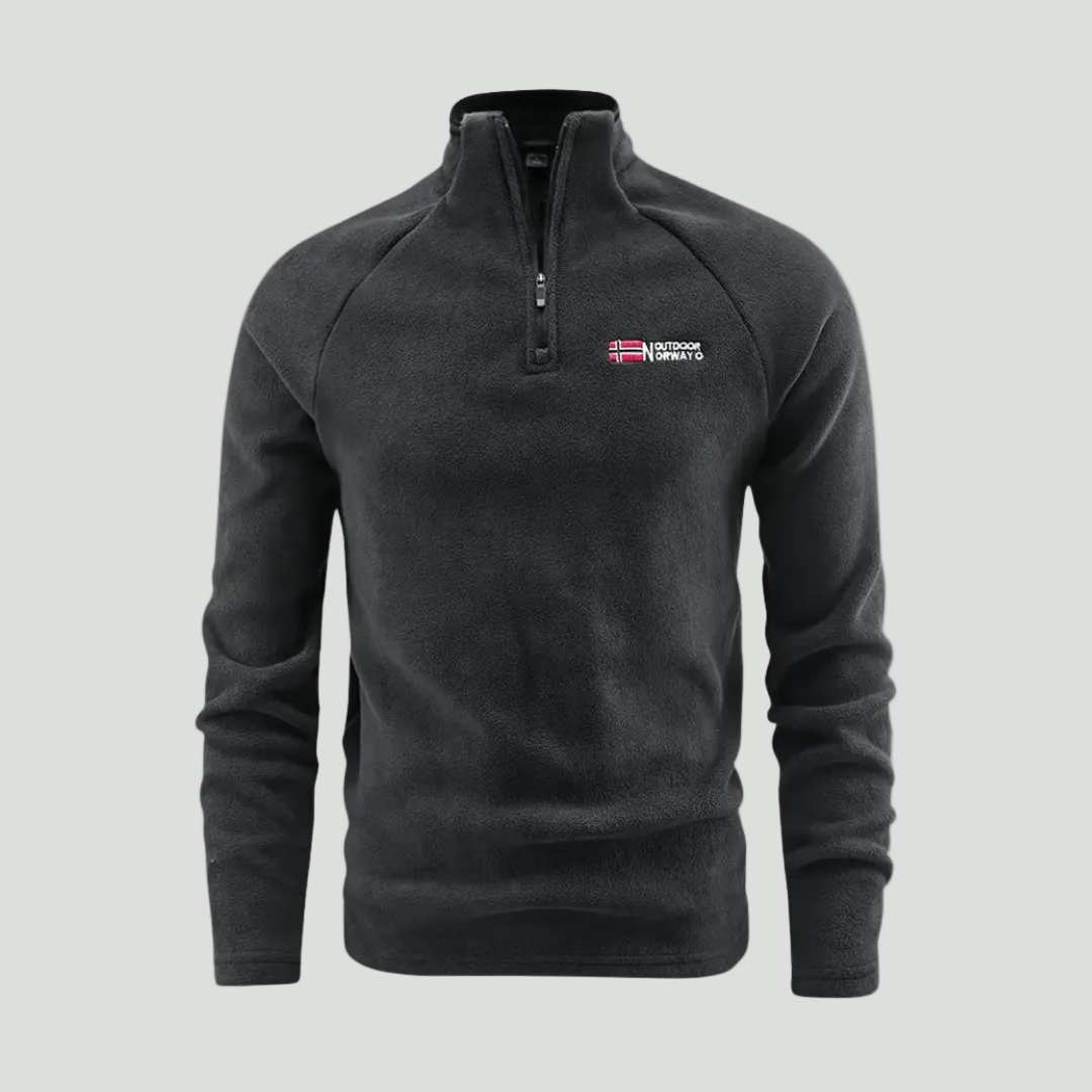 Men's Quarter-Zip Fleece Pullover – Lightweight Outdoor Fleece Sweater for Hiking & Camping