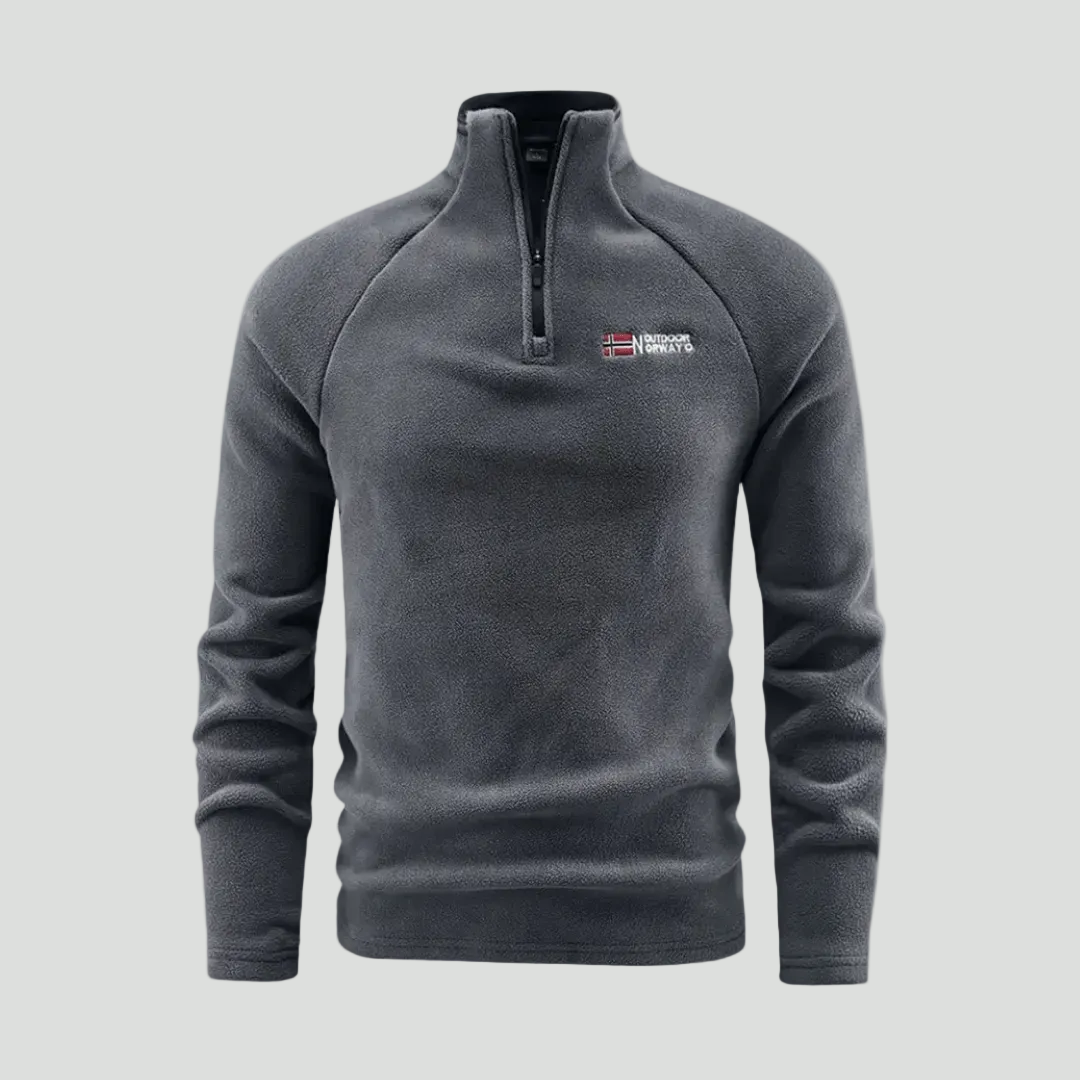 Men's Quarter-Zip Fleece Pullover – Lightweight Outdoor Fleece Sweater for Hiking & Camping