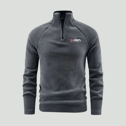 Men's Quarter-Zip Fleece Pullover – Lightweight Outdoor Fleece Sweater for Hiking & Camping