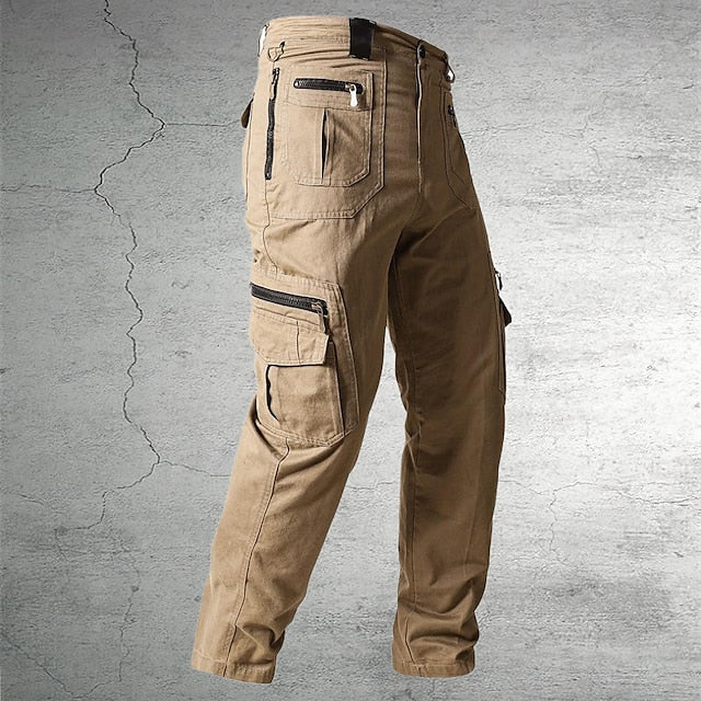 Men's Multi Pocket Plain Breathable Moisture Outdoor Daily Pants