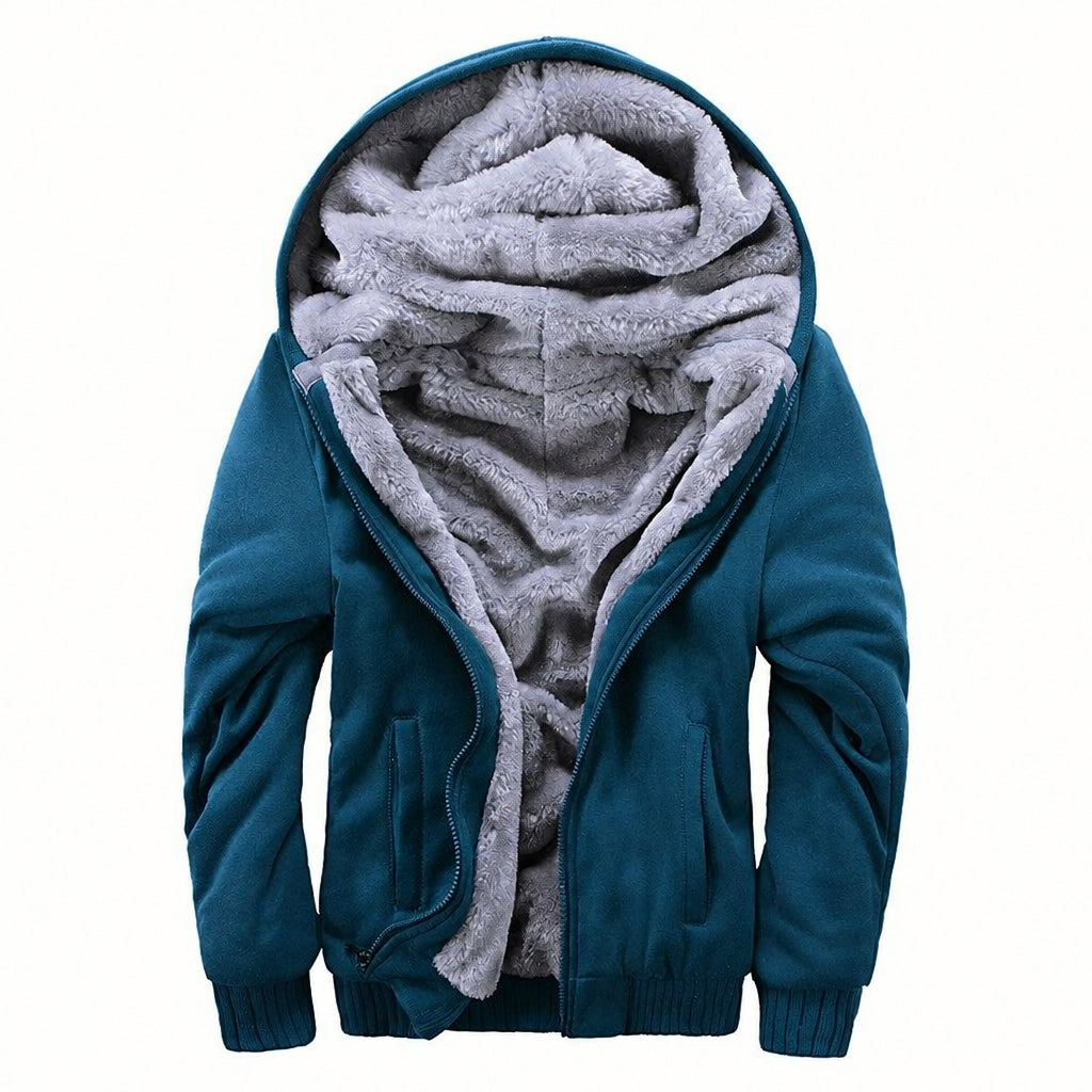Men’s Ultra-Warm Fleece-Lined Hooded Jacket