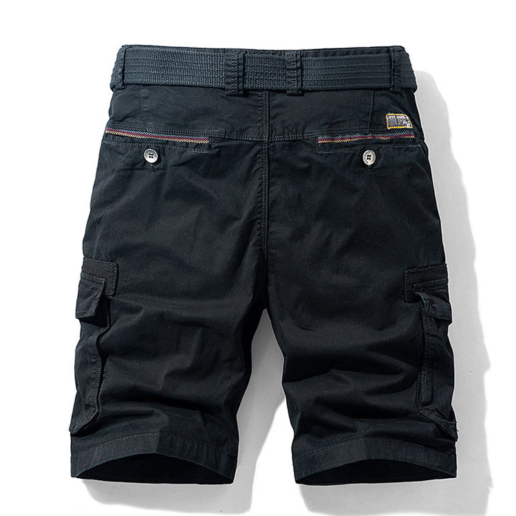 Casual Straight Leg Multi-pocket Men's Shorts