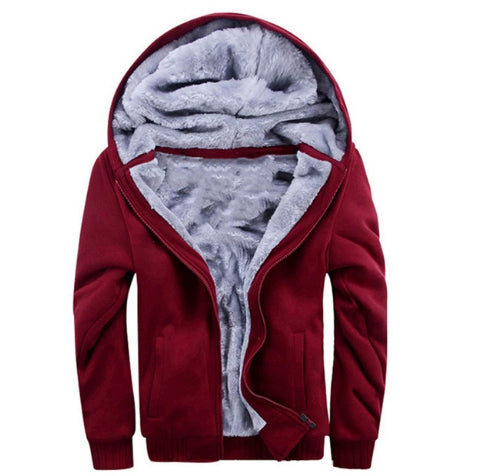 Men’s Ultra-Warm Fleece-Lined Hooded Jacket