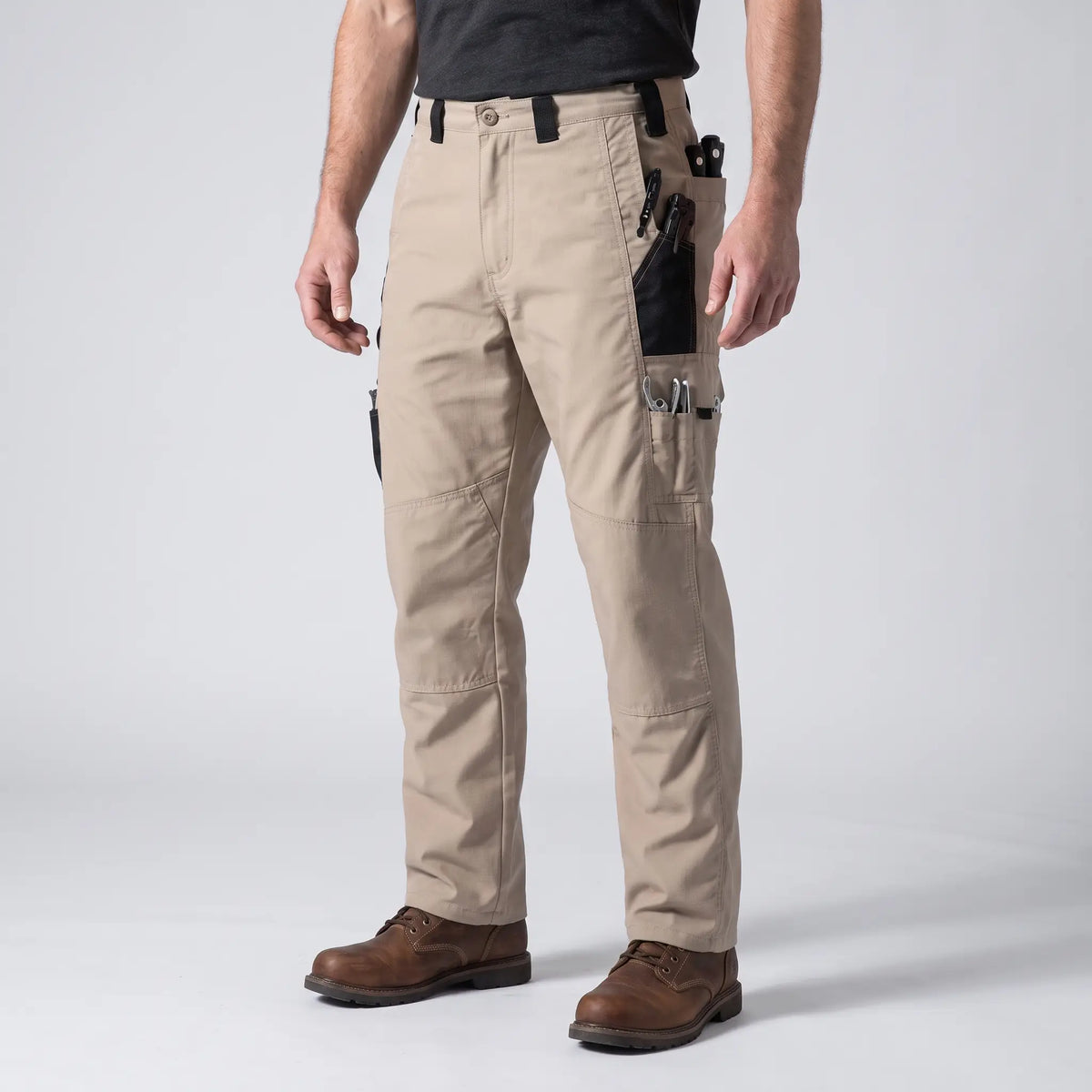 Kangoo Men's Multi-Pocket Utility Cargo Pants – Rugged Workwear Outdoor Everyday Trousers