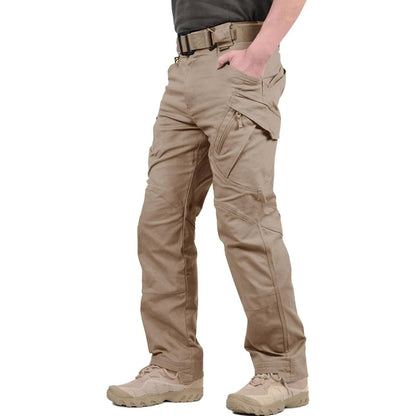 Men's Tactical Cargo Pants Lightweight Stretch Cotton 9 Pockets Outdoor