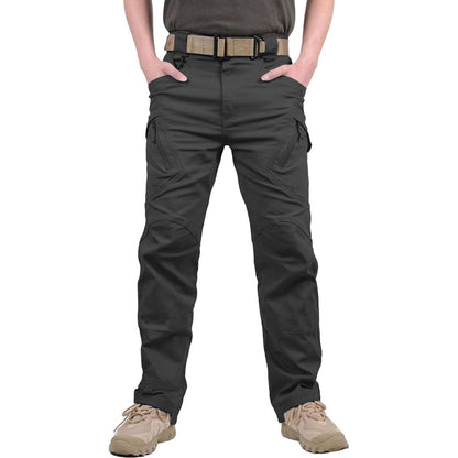 Men's Tactical Cargo Pants Lightweight Stretch Cotton 9 Pockets Outdoor