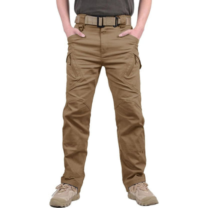 Men's Tactical Cargo Pants Lightweight Stretch Cotton 9 Pockets Outdoor