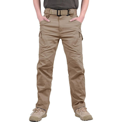 Men's Tactical Cargo Pants Lightweight Stretch Cotton 9 Pockets Outdoor