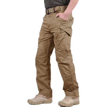 Men's Tactical Cargo Pants Lightweight Stretch Cotton 9 Pockets Outdoor