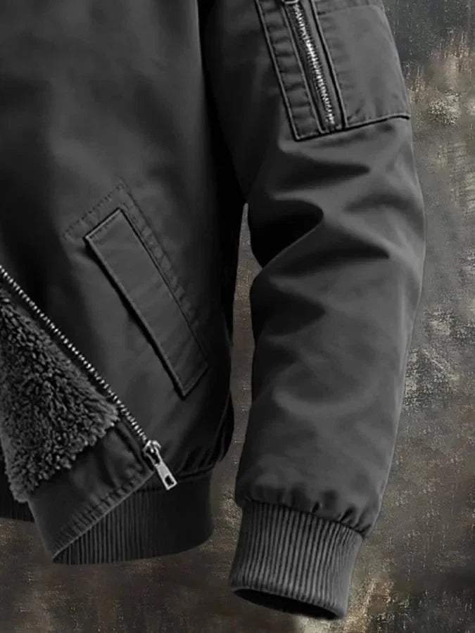 Kangoo Sherpa-Lined Bomber Jacket