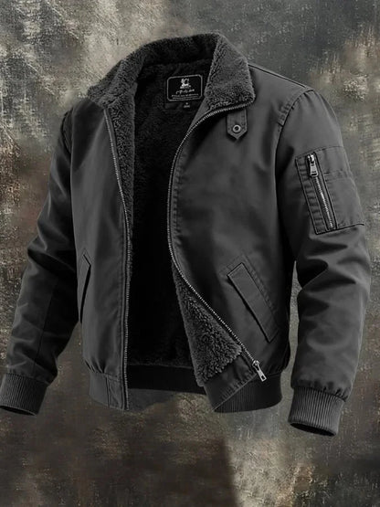 Kangoo Sherpa-Lined Bomber Jacket