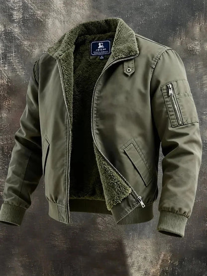 Kangoo Sherpa-Lined Bomber Jacket