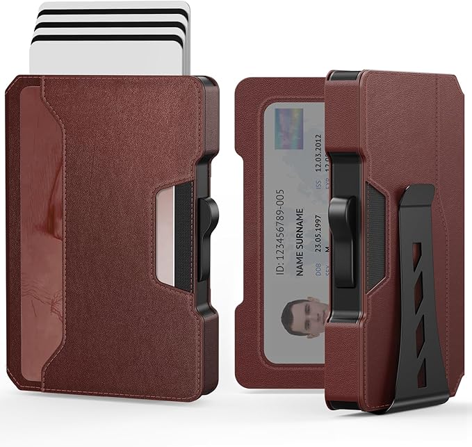 Pop-Up RFID Blocking Wallet – One-Click Card Access, Sleek Minimalist Aluminum Style