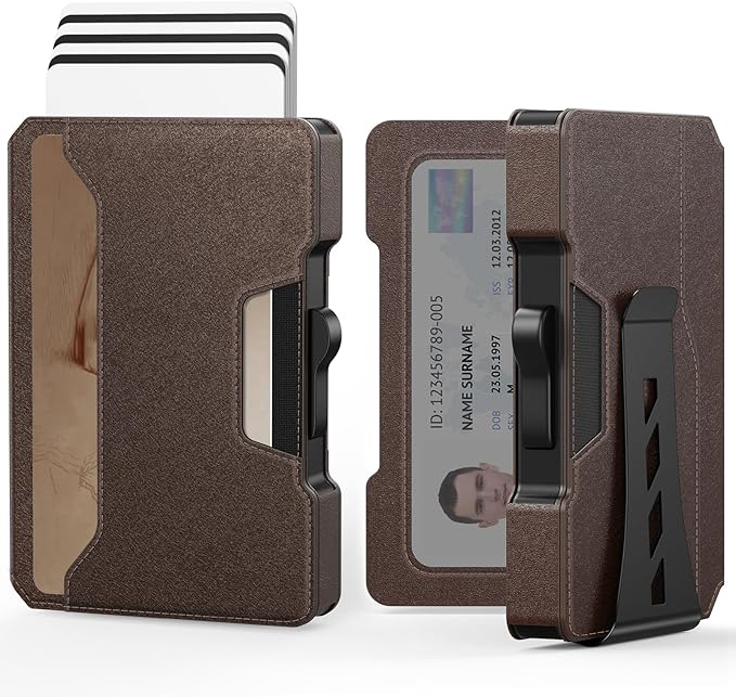 Pop-Up RFID Blocking Wallet – One-Click Card Access, Sleek Minimalist Aluminum Style