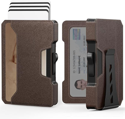 Pop-Up RFID Blocking Wallet – One-Click Card Access, Sleek Minimalist Aluminum Style