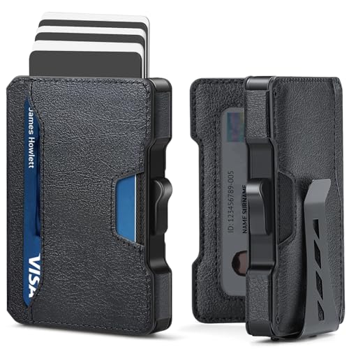 Pop-Up RFID Blocking Wallet – One-Click Card Access, Sleek Minimalist Aluminum Style